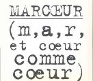 cover of Marcœur, Albert - M, A, R, et Cœur Comme Cœur